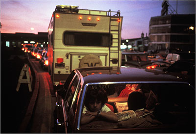 MEXICO. Tijuana. 1979. Traffic going North.